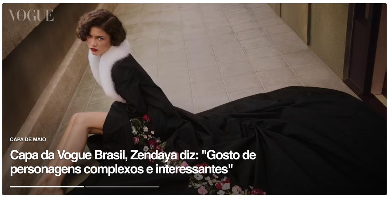 Зендая — лицо обложки Vogue Brasil в мае